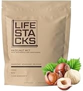 LIFESTACKS Hazelnut MCT Oil Powder with Nootropics + Adaptogens for All Day Energy - Keto Coffee ...