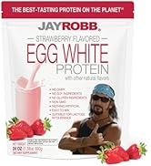 Jay Robb Strawberry Egg White Protein Powder, Low Carb, Keto, Vegetarian, Gluten Free, Lactose Fr...