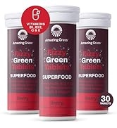 Amazing Grass Fizzy Green Tablets Superfood: Green Superfood Water Flavoring Tablet with Antioxid...