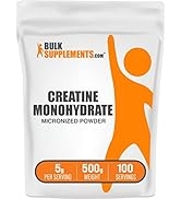 BULKSUPPLEMENTS.COM Creatine Monohydrate Powder - 5g (5000mg) of Micronized Creatine Powder per S...