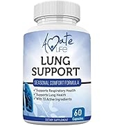 Amate Life Lung Support Dietary Supplements Herbal Breathing Support 10 Active Ingredients Origin...