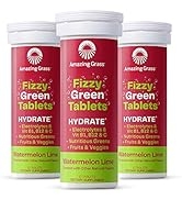 Amazing Grass Electrolyte Tablets, Fizzy Greens Water Flavoring Tablet with Vitamins, Hydrate Wat...