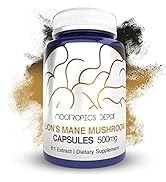 Lions Mane Mushroom Capsules | 8:1 Whole Fruiting Body Dual Extract | 500mg | 60 Count | Hericium...