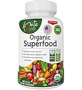 Organic Superfood Greens Fruits and Veggies Complex - Best Dietary Supplement with 14 Greens and ...