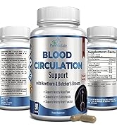 Blood Circulation Supplement - with Hawthorn, Butchers Broom, Horse Chestnut, Arginine, Diosmin, ...