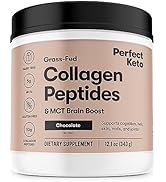 Perfect Keto Collagen Peptides Protein Powder with MCT Oil | Hydrolyzed Collagen, Type I & III Su...