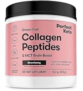 Perfect Keto Collagen Protein Powder with MCT Oil - Grassfed, GF, Multi Supplement, Best for Keto...